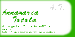 annamaria totola business card